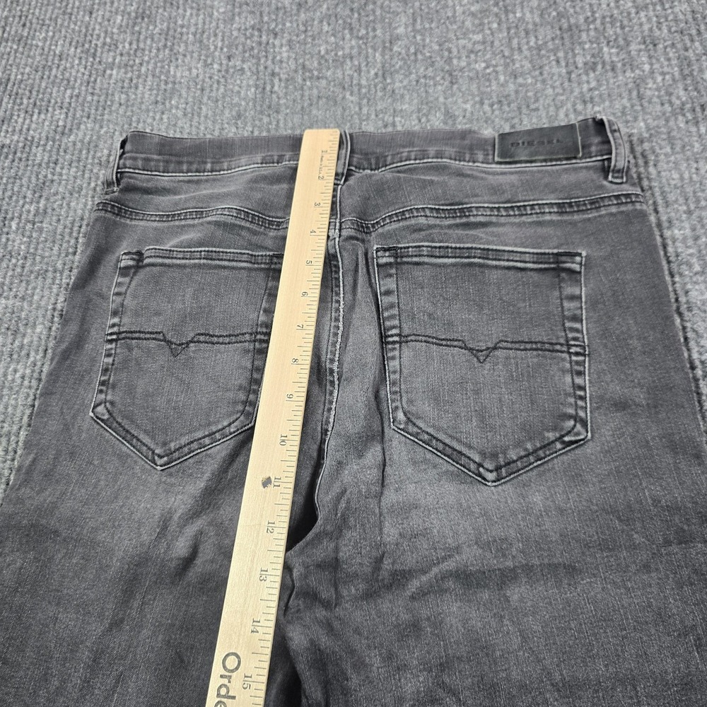 Diesel D-Roisin-High Jeans Mens 31x30 Gray Super-Skinny Charcoal Wash Stretch - Picture 15 of 16